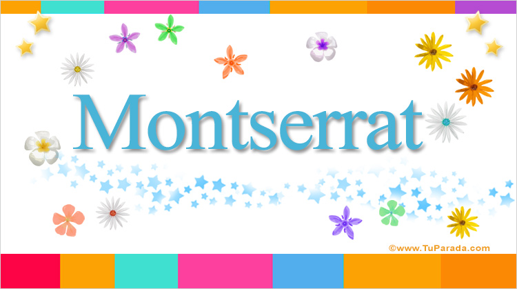 Montserrat - Nombres populares de mujer, tarjetas