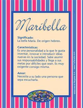 Significado del nombre Maribella