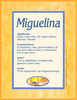 Significado del nombre Miguelina