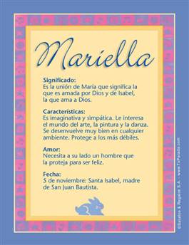 Significado del nombre Mariella