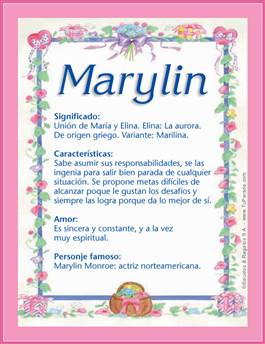 Significado del nombre Marylin