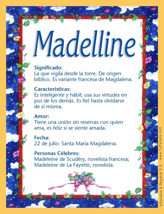 Tarjeta - Madelline