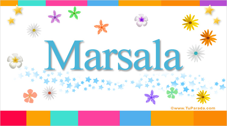 Nombre Marsala, Imagen Significado de Marsala