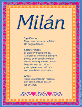 Significado del nombre Milán