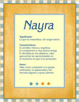 Significado del nombre Nayra