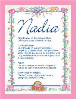 Significado del nombre Nadia
