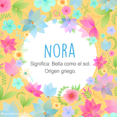 Significado Nombre Nora
