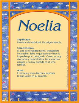 Significado del nombre Noelia