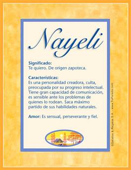 Significado del nombre Nayeli