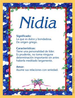 Significado del nombre Nidia