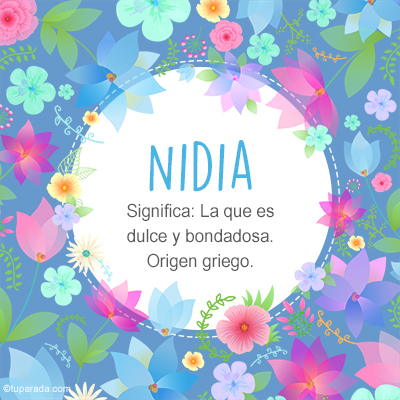 Significado Nombre Nidia