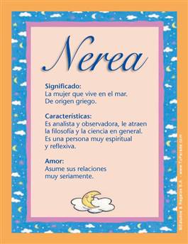 Significado del nombre Nerea