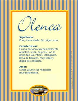 Significado del nombre Olenca