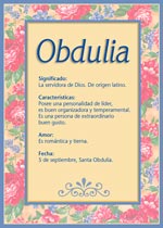 Obdulia