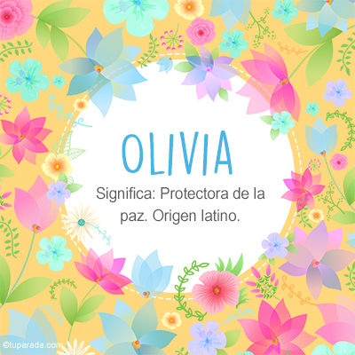 Significado Nombre Olivia