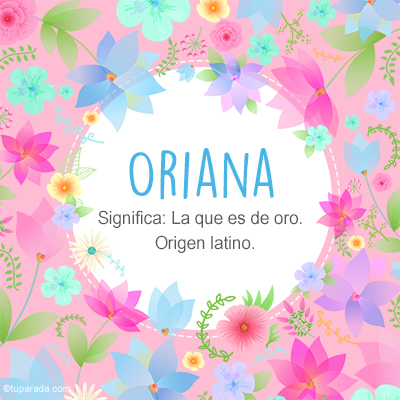 Significado Nombre Oriana