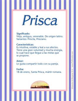 Significado del nombre Prisca