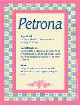 Significado del nombre Petrona