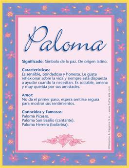 Significado del nombre Paloma