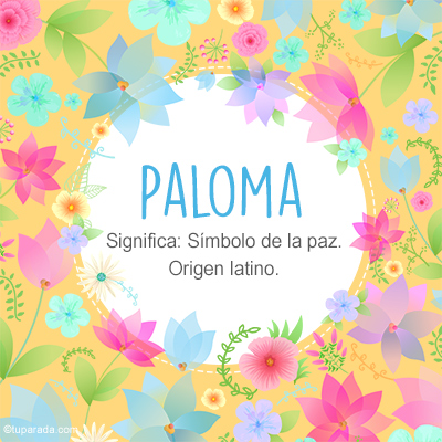 Significado Nombre Paloma