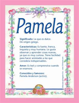 Significado del nombre Pamela