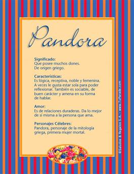 Pandora (Nombre) - Significado de