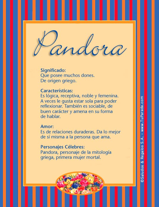 Tarjeta - Pandora