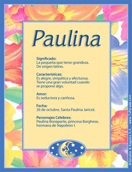 Nombre Paulina