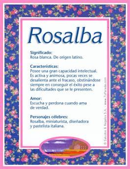 Significado del nombre Rosalba