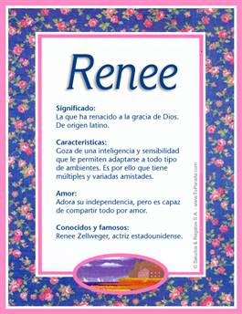 Significado del nombre Renee