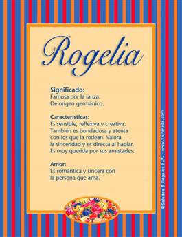 Significado del nombre Rogelia