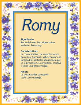 Significado del nombre Romy