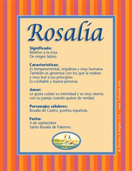 Nombre Rosalía