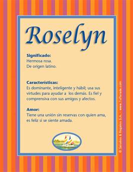 Significado del nombre Roselyn