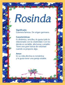 Significado del nombre Rosinda