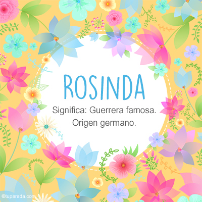 Significado Nombre Rosinda