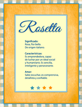 Significado del nombre Rosetta