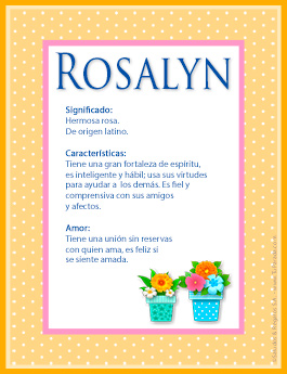 Significado del nombre Rosalyn