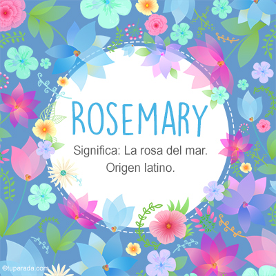 Significado Nombre Rosemary