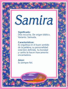 Significado del nombre Samira