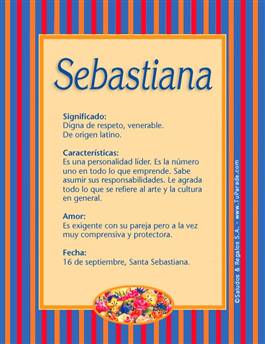 Nombre Sebastiana