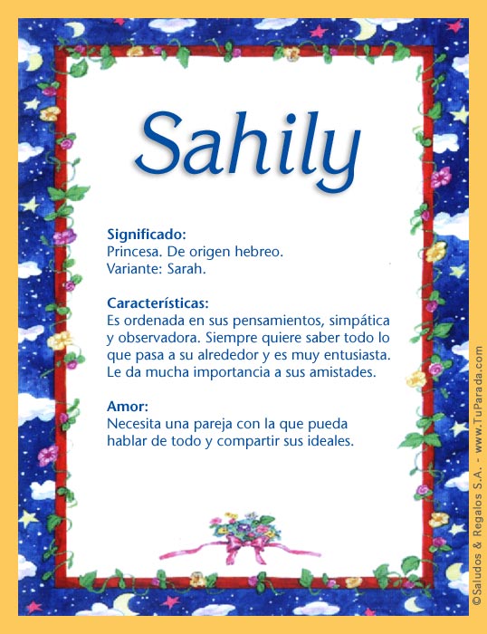 Tarjeta - Sahily
