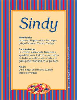 Significado del nombre Sindy