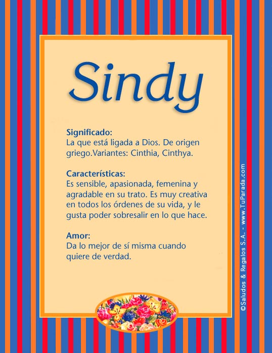 Tarjeta - Sindy