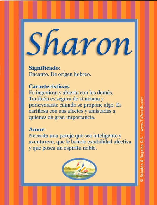 Enviar tarjeta, postal, Sharon