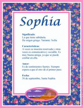 Significado del nombre Sophia