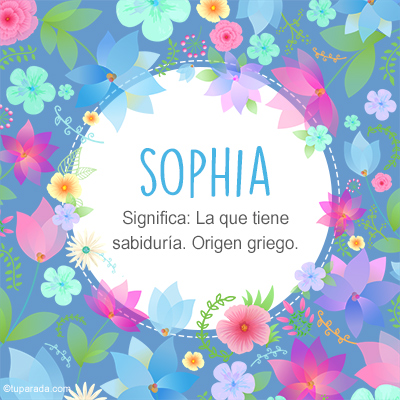 Significado Nombre Sophia