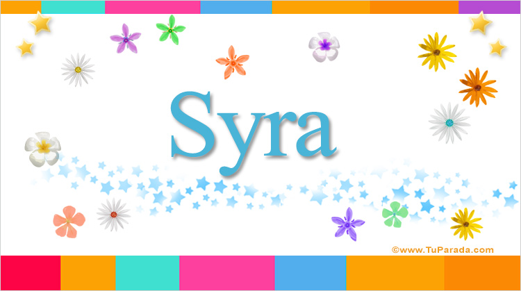 Nombre Syra, Imagen Significado de Syra