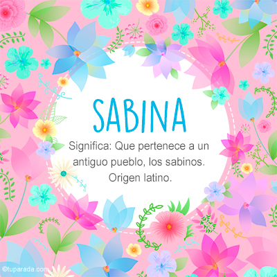 Significado Nombre Sabina