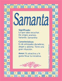 Significado del nombre Samanta